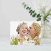 Happy Birthday Mama Foto Card Postkarte (Stehend Vorderseite)