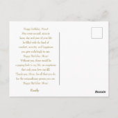 Happy Birthday Mama Foto Card Postkarte (Rückseite)