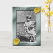 Happy Birthday Mama Foto Card Vorlage (Gelbe Blume)