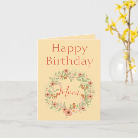 Happy Birthday Mama Foto Inside Karte (Gelbe Blume)