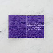 Happy Birthday Mama Foto Lila und weiß Karte (Innenseite)