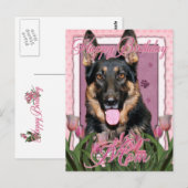 Happy Birthday Mama - German Shepherd - Kuno Postkarte (Vorne/Hinten)