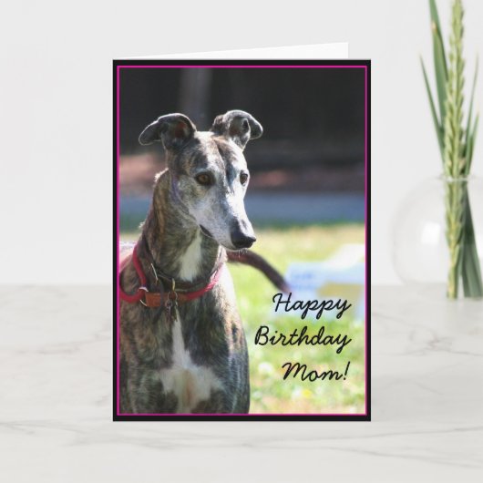 Happy Birthday Mama Greyhound Grußkarte Karte (Vorderseite)