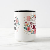 "Happy Birthday Mama - Hearterwärming Design Zweifarbige Tasse (Mittel)