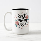 "Happy Birthday Mama - Hearterwärming Design Zweifarbige Tasse (Links)