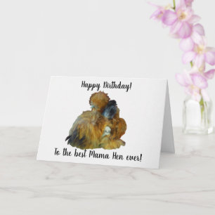 Happy Birthday Mama Hen mit Chick Card Karte