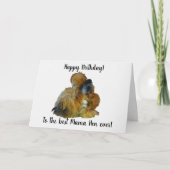 Happy Birthday Mama Hen mit Chick Card Karte (Vorderseite)