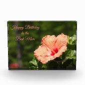Happy Birthday Mama Hibiskus Fotoblock (Vorderseite)