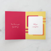 Happy Birthday Mama hinzufügen 3 Fotos rot gelb Karte (Innenseite)