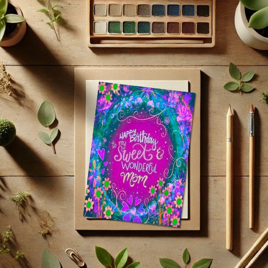 Happy Birthday Mama Hübsch Floral Inspirivity Card Karte