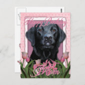 Happy Birthday Mama - Labrador - Black - Gage Postkarte (Vorne/Hinten)