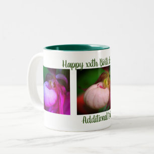 Happy Birthday Mama Lady Slipper Personalisiert  Zweifarbige Tasse