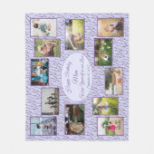 Happy Birthday Mama Lavender Foto Collage Fleecedecke (Vorderseite)