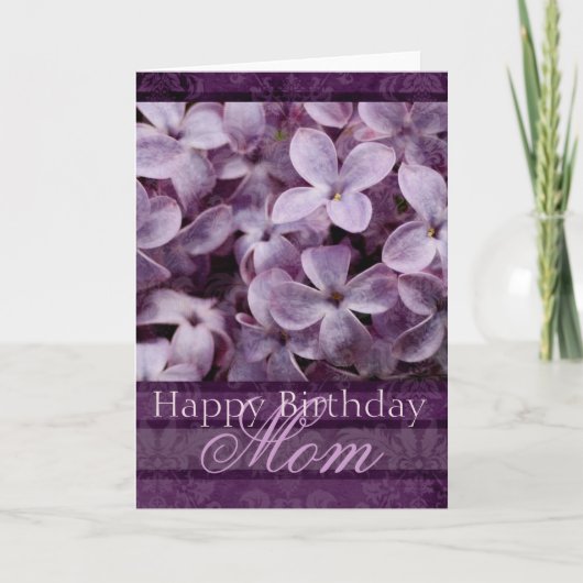 Happy Birthday Mama Lilacs Card Karte (Vorderseite)