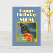 Happy Birthday Mama Monarch Butterfly Karte (Gelbe Blume)