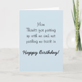 Happy Birthday Mama Mutter Spaß Funny Karte (Vorderseite)