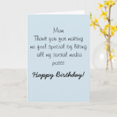 Happy Birthday Mama Mutter Spaß Funny Karte (Gelbe Blume)