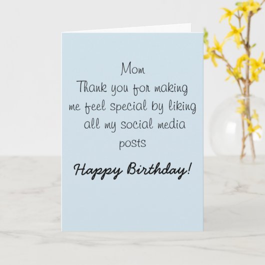 Happy Birthday Mama Mutter Spaß Funny Karte (Gelbe Blume)