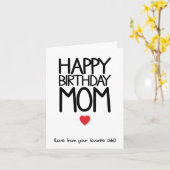 Happy Birthday Mama Note Card - Funny Birthday Car Karte (Gelbe Blume)