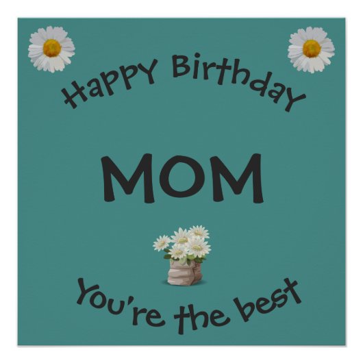 Happy Birthday Mama Poster (Vorderseite)
