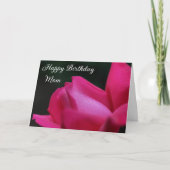 Happy Birthday Mama Red Rosenknospe Blume Karte (Vorderseite)