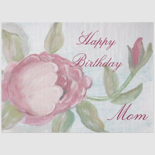 Happy Birthday Mama Seidenpapier (Vorderseite)