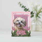 Happy Birthday Mama - ShihPoo - Maggie Postkarte (Stehend Vorderseite)