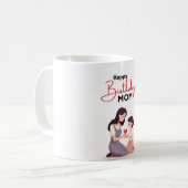 Happy Birthday Mama Tasse - Elegantes Blumendesign (Vorderseite Links)