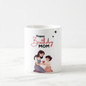 Happy Birthday Mama Tasse - Elegantes Blumendesign (Mittel)