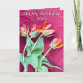 Happy Birthday Mama Vibrany Tulips Card Karte (Vorderseite)