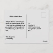 Happy Birthday Mama Watercolor Bouquet Postkarte (Rückseite)