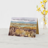 Happy Birthday Man in My Life Wüste Sagebrush Karte (Gelbe Blume)