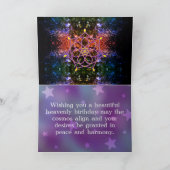 Happy Birthday Mandala Kosmische Galaxie Karte (Innenseite)