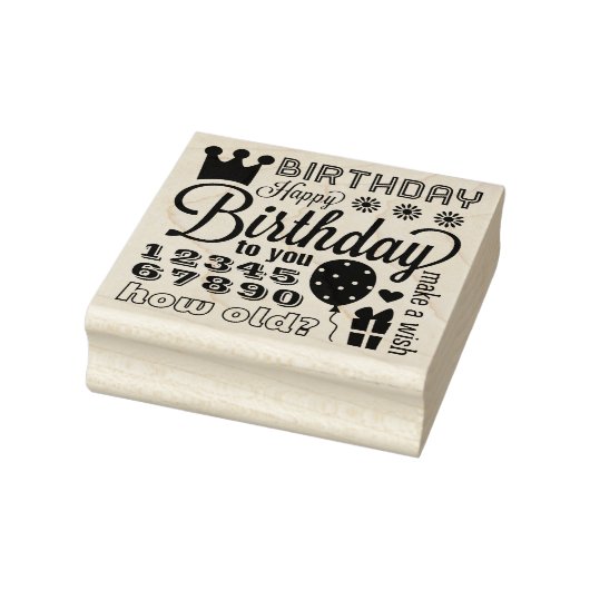 Happy Birthday Many Ways Rubber Art Briefmarke Gummistempel (Stempel)