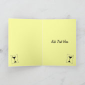 Happy Birthday Martini in Gelb Karte (Innenseite)