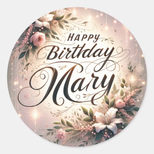 Happy Birthday Mary - Custom Celebration Stickers (Vorderseite)