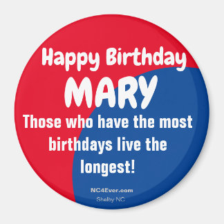 Happy Birthday MARY Kühlschrank Magnet