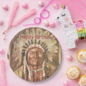 Happy Birthday Masculine Sitting Bull Pappteller (Party)