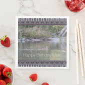 Happy Birthday Mate Designer Duck Paper Napkins Serviette (Beispiel)