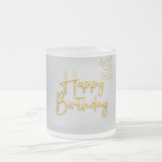 Happy Birthday Mattglastasse (Mittel)