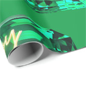 Happy Birthday May Birthstone Emerald Geschenkpapier (Rolleneckpunkt)