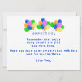 Happy Birthday Maze and Balloons Phantastisch Kid (Rückseite)