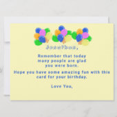 Happy Birthday Maze and Balloons Phantastische Kin (Rückseite)