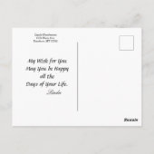 Happy Birthday Men Coconuts Bäume tropische Gewohn Postkarte (Rückseite)