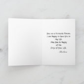 Happy Birthday Men Dad Nature Foto von Personalize Karte (Innenseite)