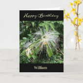 Happy Birthday Men Dad Nature Foto von Personalize Karte (Gelbe Blume)