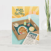 Happy Birthday Men Man Relax Cake Husband Vater Karte (Vorderseite)