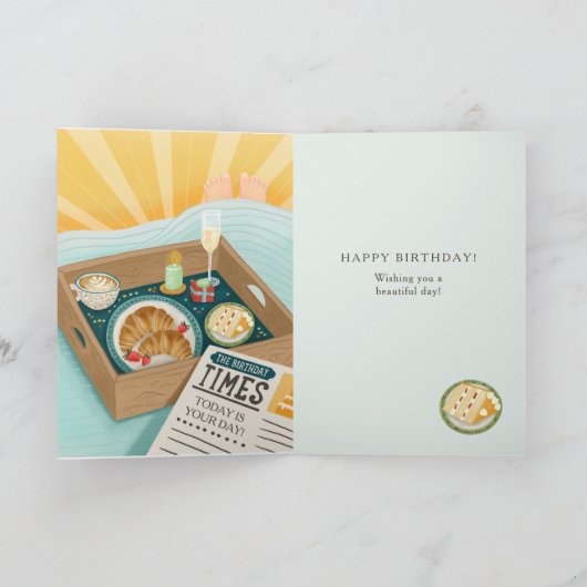 Happy Birthday Men Man Relax Cake Husband Vater Karte (Innenseite)