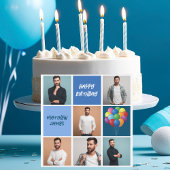 Happy Birthday Mens Foto Collage personalisiert Karte