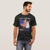 Happy Birthday Merica Statue of Liberty American F T-Shirt (Vorne ganz)